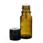 Kép 1/3 - Barna üveg, DIN18, menetes, fekete, cseppentős betéttel, garanciazáras