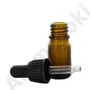 Kép 1/5 - Barna üveg, DIN18, menetes, fekete, pipettás, 5 ml